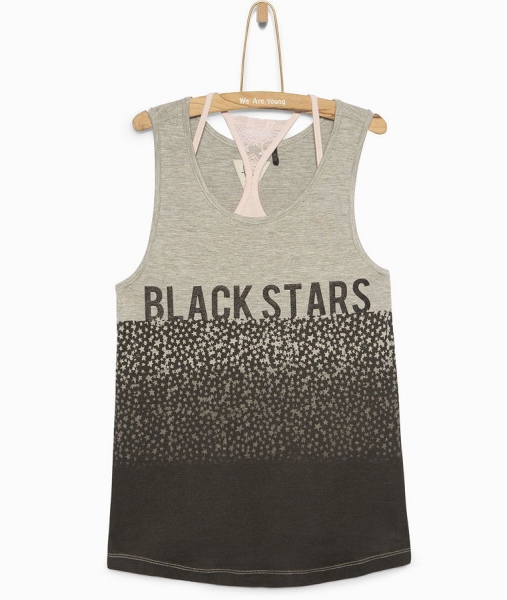 WAY by IKKS Tom Boy 2in1 top gris chiné